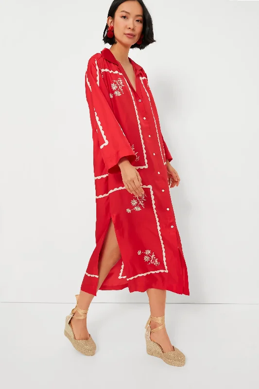 Poppy Daisy Print Dress Tunics Cozy comfortable
