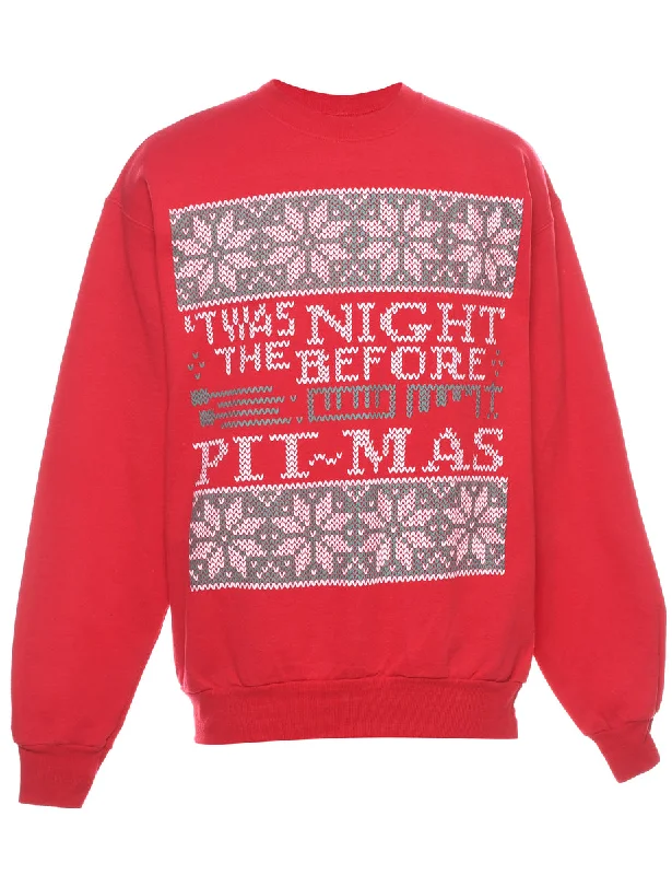Festive Season Christmas Sweatshirt - S Hoodie with Full-Zip Functional Layering