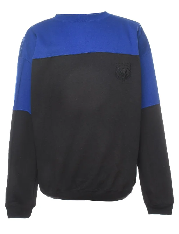 Two Tone Plain Sweatshirt - M Hoodie with Camouflage Military Edgy