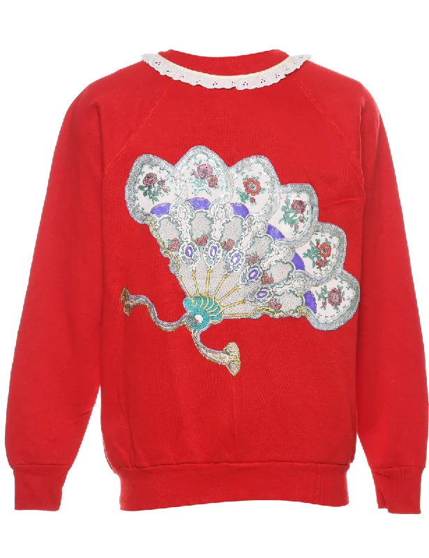 Festive Christmas Sweatshirt - L Oversized Hoodie Comfort Casual