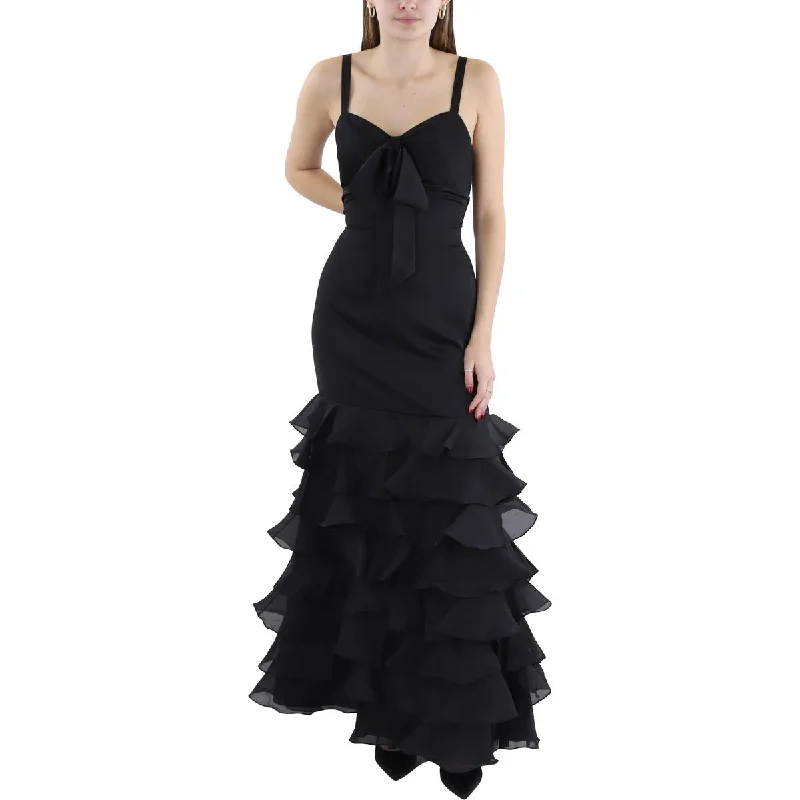 Womens Full Length Ruffled Evening Dress Tunics Corduroy durable