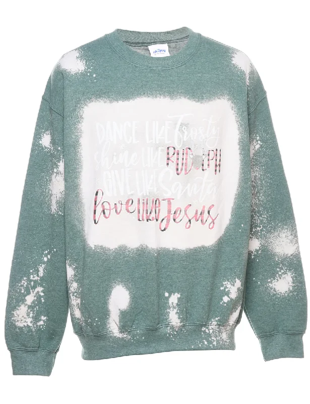 Festive Season Christmas Sweatshirt - M Hoodie with Turtle Neck Cozy Winter