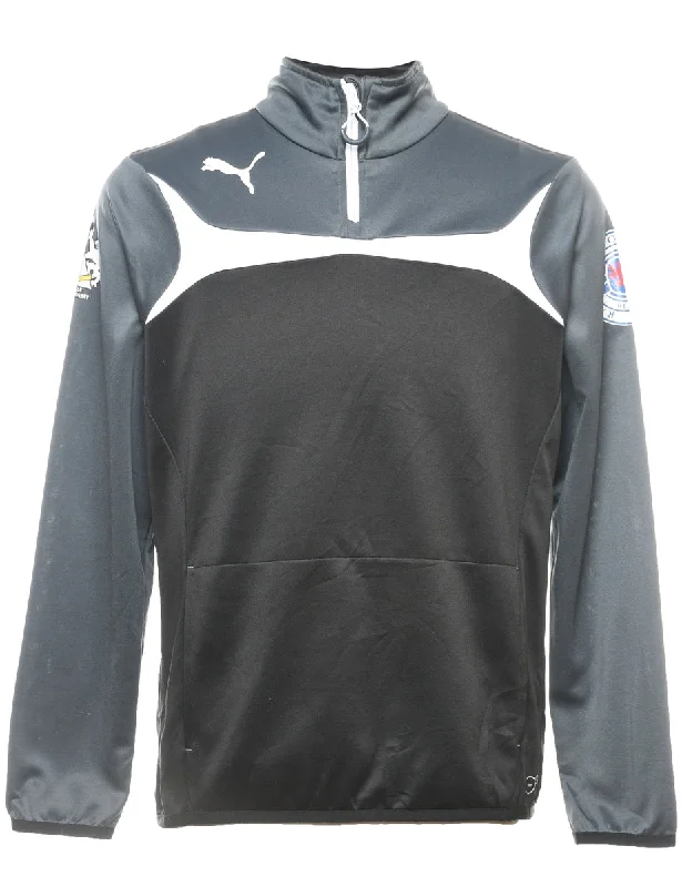 Puma Plain Sweatshirt - S Hoodie with Elastic Cuffs Stretchable Comfortable