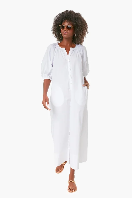 White Vincent Dress Tunics Silk luxurious