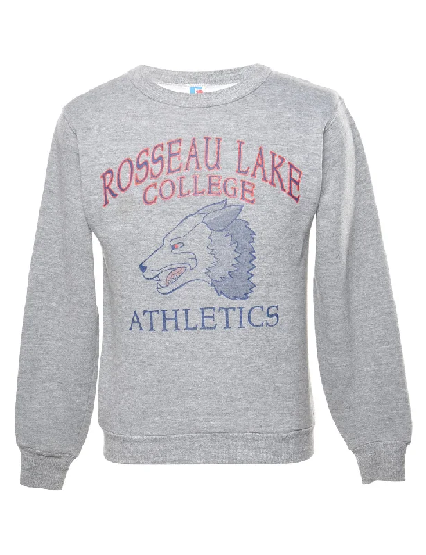 Russell Athletic Printed Sweatshirt - S Hoodie with Relaxed Fit Easy Casual