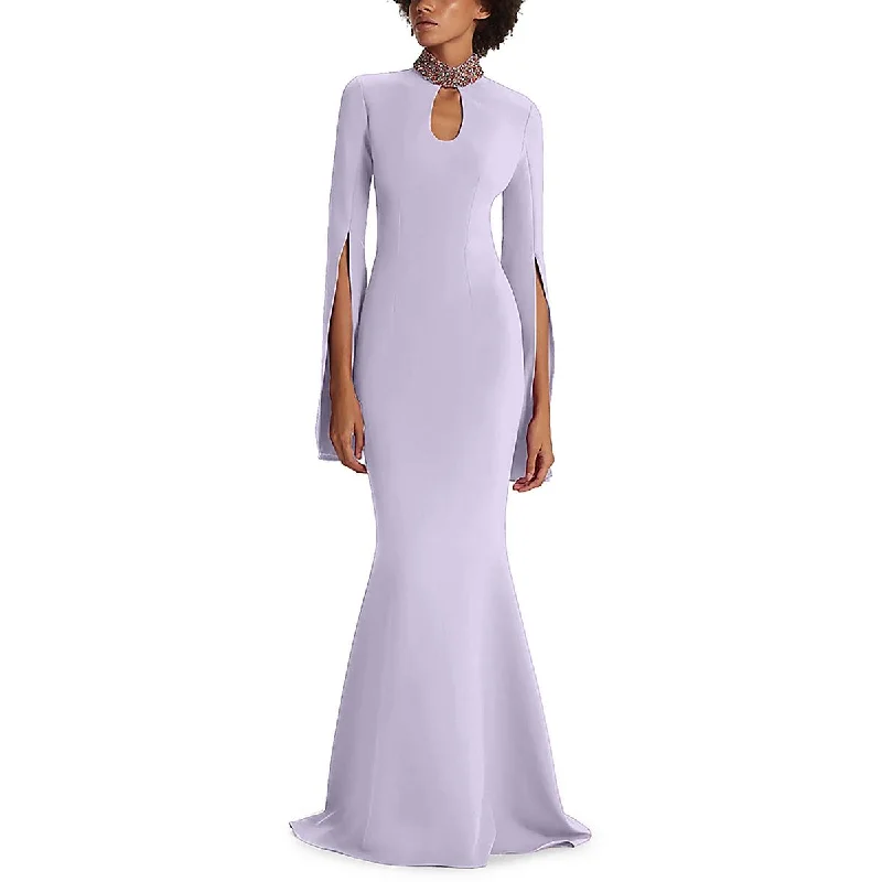 Womens Fitted Embellished Maxi Dress Tunics Sophisticated sleek
