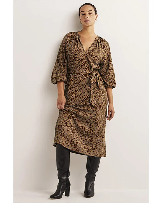 Boden Notch Neck Jersey Midi Dress Maxi Flowy Bohemian