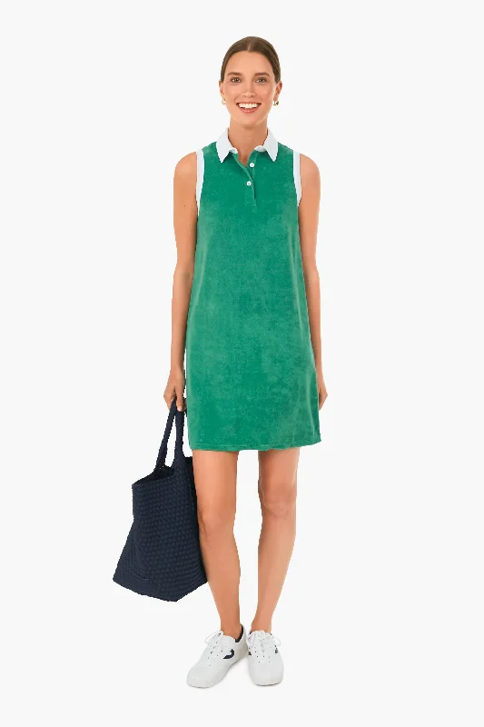 The Green Terry Polo Dress Pencil Office Professional