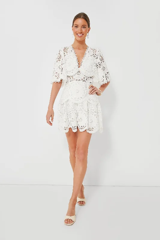 White Ethereal Pia Dress empire Waist empire