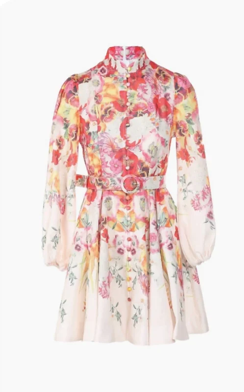 Floral Fantasy Dress In Pink Tunics Lace romantic
