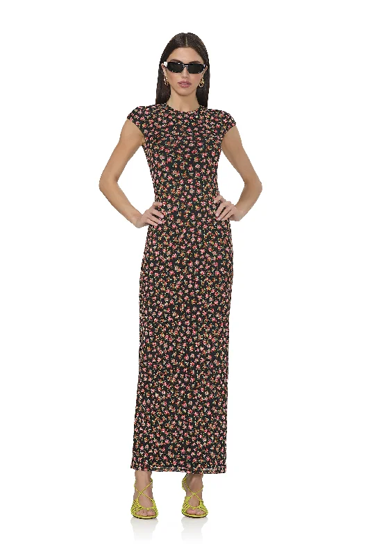 Cody Dress - Spring Ditsy Cowl Neckline Elegant