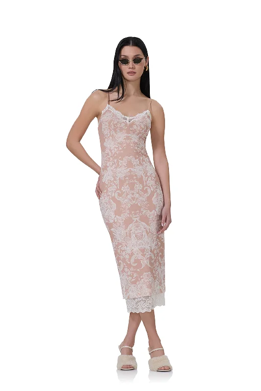 Nissa Dress - Almond Lace Tunics Denim casual