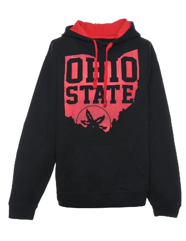 Ohio State Printed Hoodie - L Hoodie with Print Artistic Unique