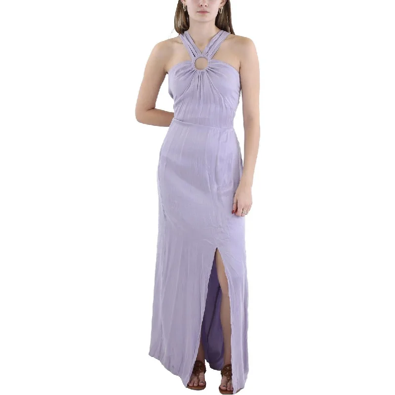 Womens Full Lengh Halter Maxi Dress Floral Print girly