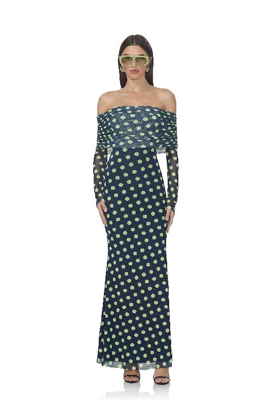 Thelma Dress - Navy Dot Tunics Spring floral