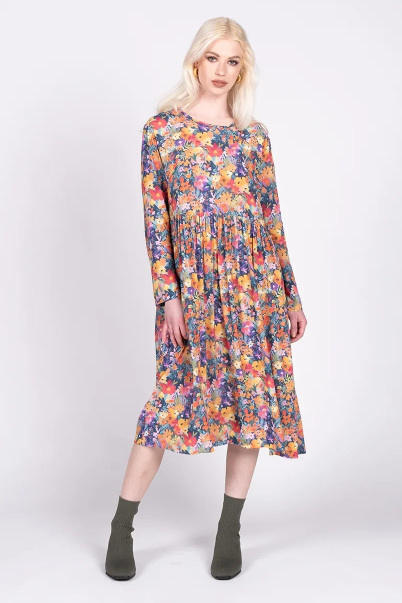 Wilson Trollope - Otama Dress L/S, Aurora Floral Tunics Short Trendy