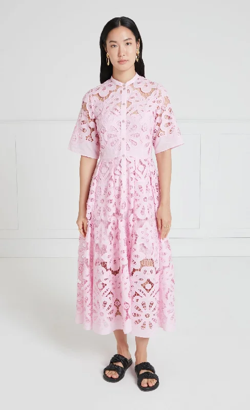 Guinevere Shirt Dress - Pink Tunics Versatile functional