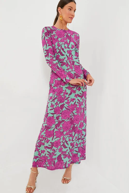 Lilium Long Sleeve Swing Dress Tunics Leisure comfortable