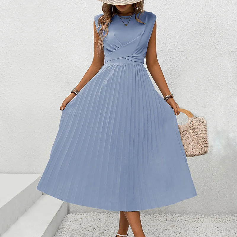 IKEARLAX independent station foreign trade New new summer women's clothing straps design sense 2025 pleated dress Tunics Distressed trendy IKEARLAX independent station foreign trade New new summer women's clothing straps design sense 2025 pleated dress Tunics Distressed trendy
