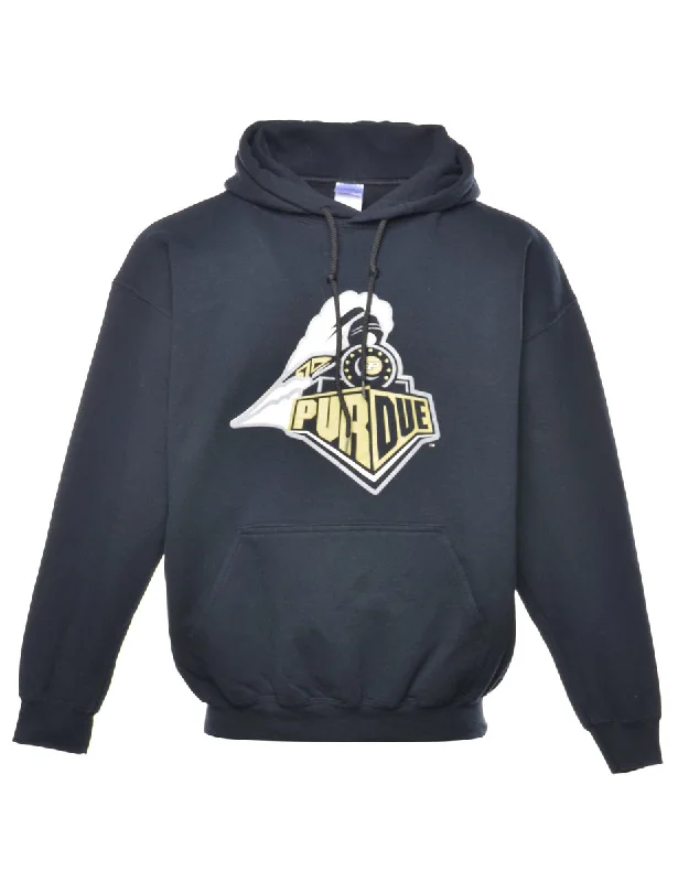 Purdue Printed Hoodie - L Hoodie with Gradient Ombre Colorful