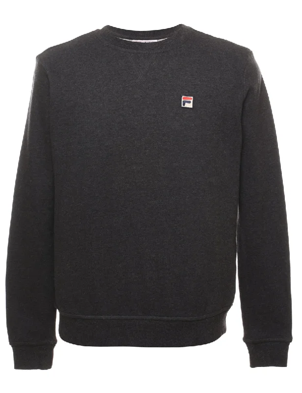 Fila Plain Sweatshirt - M Hoodie with Thumb Holes Functional Cozy