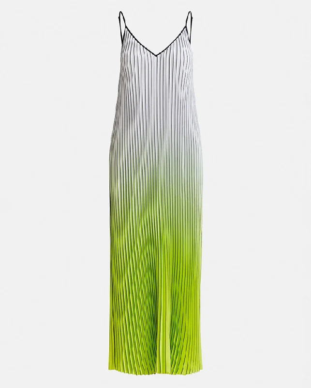 Haurus Pleated Maxi Dress Citronella Tunics Trousers formal