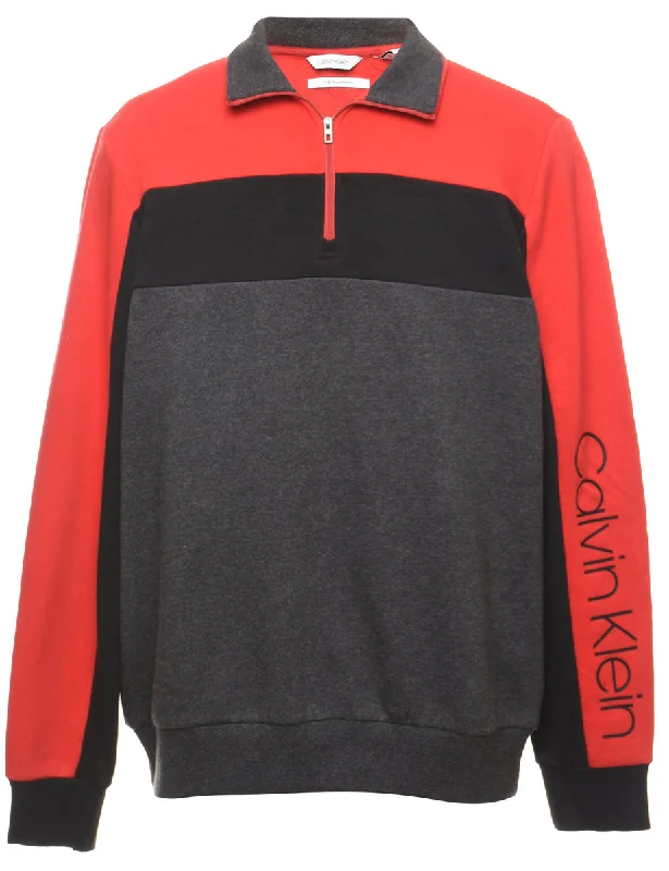 Calvin Klein Plain Sweatshirt - S Hoodie with Embroidery Detailed Premium