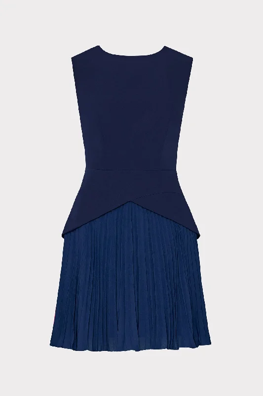 Haddy Pleated Mini Dress Tunics Solid Classic