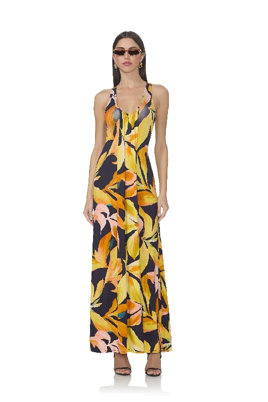 Aliza Dress - Navy Tropical Tunics Brand named