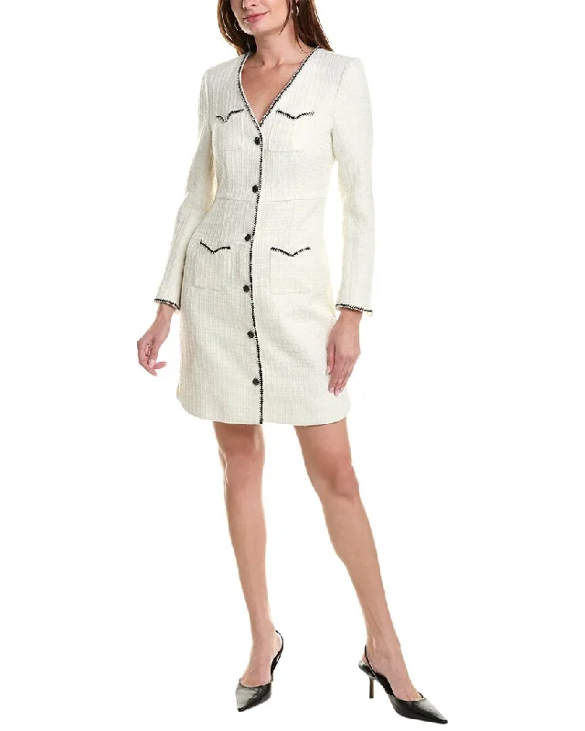 Nicole Miller Tweed Dress Tunics Bridal satin