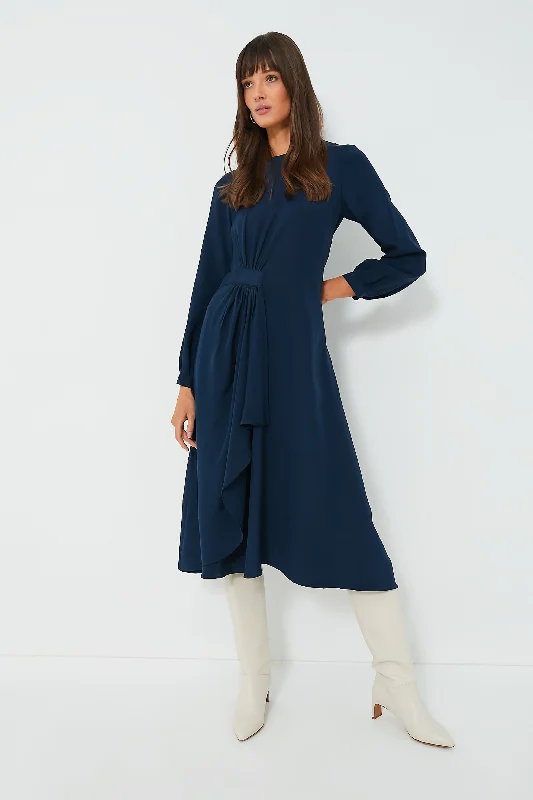 Navy Lawton Dress Tunics Chic elegant