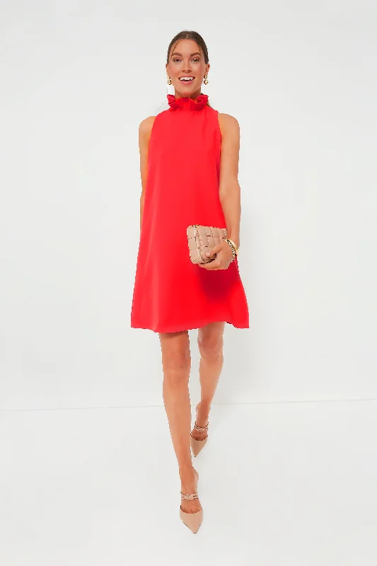 Poppy Red Blythe Dress Tunics Mesh breathable