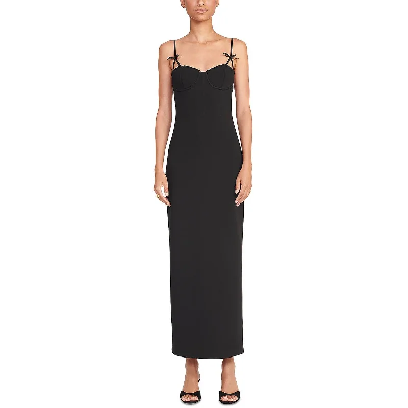 Womens Corset Seamed Spaghetti Straps Maxi Dress Tunics Versatile stylish