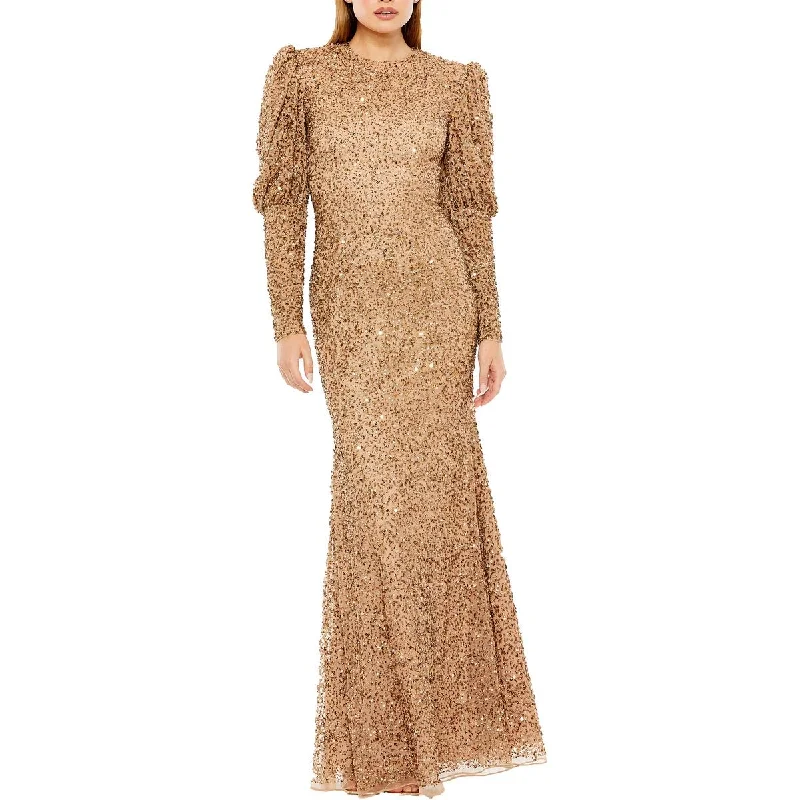 Womens Sequined Formal Evening Dress Tunics Sophisticated sleek