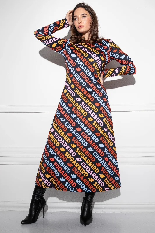 Tilla Monogram Color dress Shift Classic Vintage
