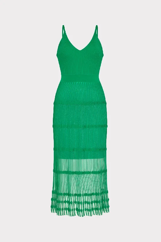 Sheer Knit Cami Dress Tunics Trendy modern