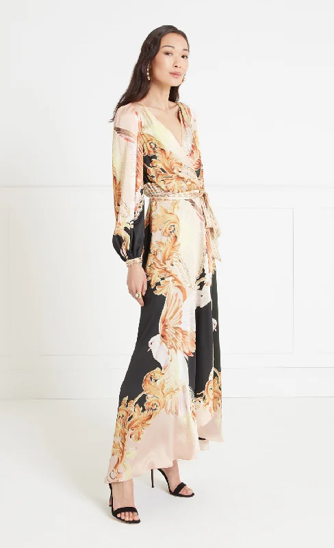 Akira Wrap Dress - Black Tunics Trendy modern