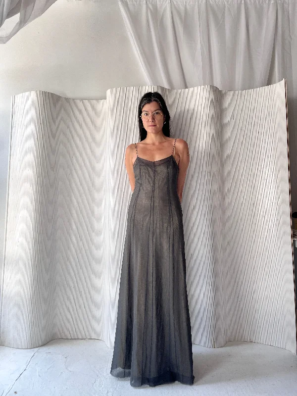 Plein Sud Mesh Maxi Dress Turtleneck Warm Winter