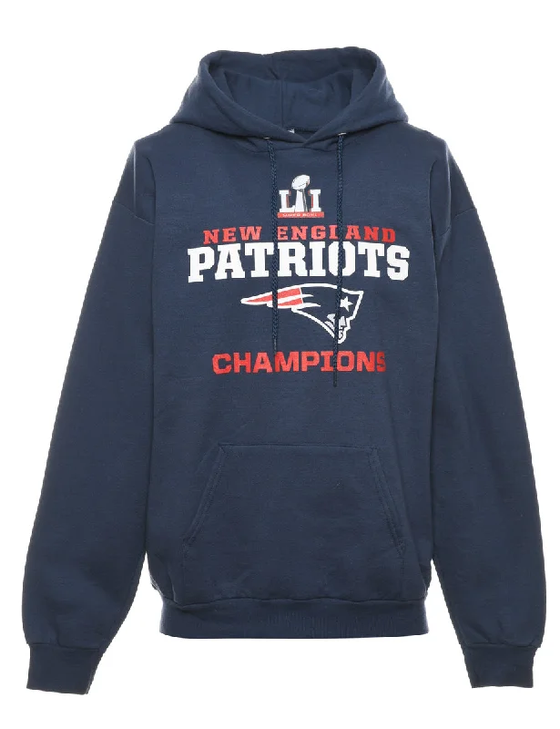 Football Hooded Sports Sweatshirt - M Hoodie with Thumb Holes Functional Cozy