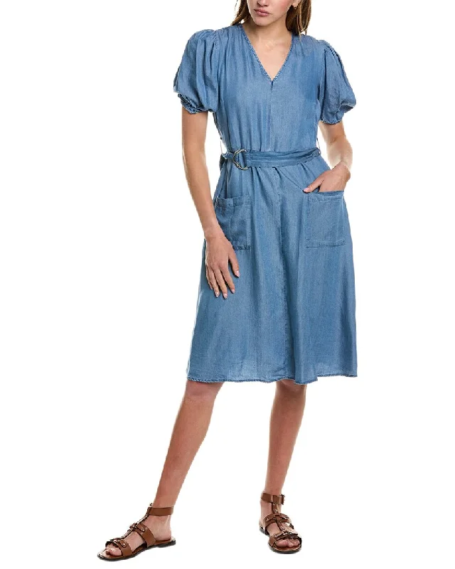 Sharagano Greta Midi Dress Tunics Silk luxurious