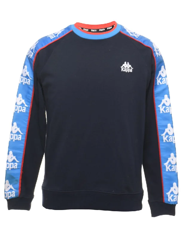 Kappa Printed Sweatshirt - S Hoodie with Applique Textured Unique