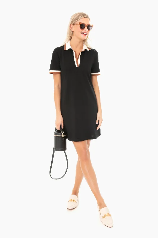 OLD Black Hutton Polo Dress Tunics Running lightweight