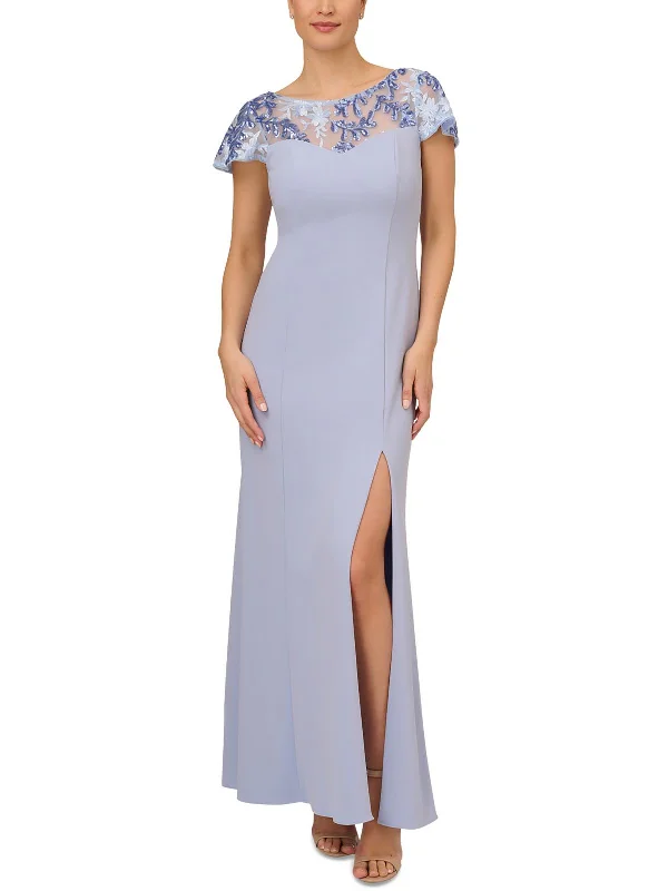 Womens Mesh Inset Polyester Evening Dress Tunics Business professional