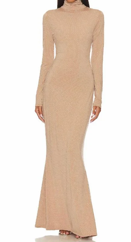 All Out Maxi Dress In Taupe Tunics Fashionable trendy