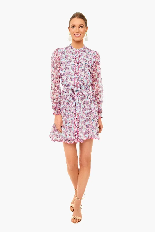 Dragonfruit Tilly Ruffle Eyelet Dress Maxi Flowy Bohemian