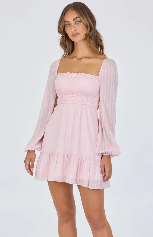 Textured Chiffon Ruche Waist Detail Dress Tunics Mesh breathable