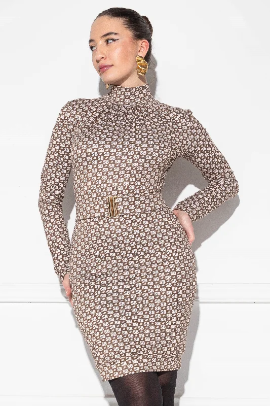 Ronin Teddy Bueno Monogram dress Shift Classic Vintage