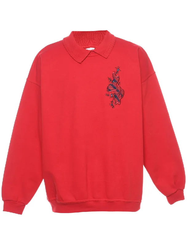 Festive Season Christmas Sweatshirt - L Hoodie with Back Slit Movement Comfort