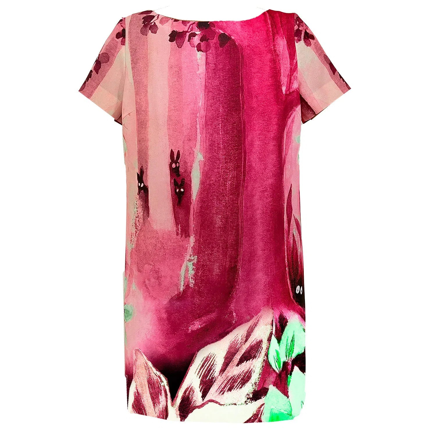 The celebration of the Moomin 80 year! Straight dress pink Tunics Prom sequined