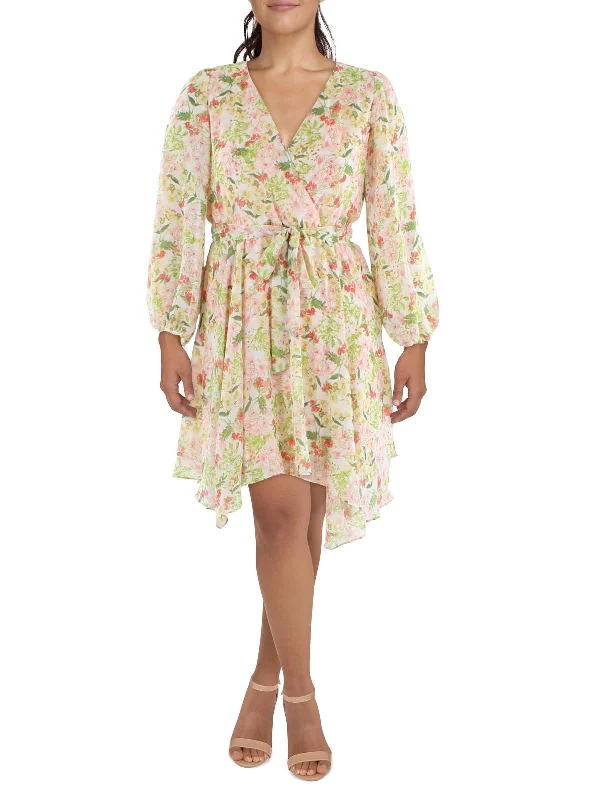 Womens Chiffon Short Mini Dress Tunics Stylish elegant